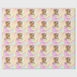 Modern boho lycklig-årsdagen lägger till namn-datu presentpapper