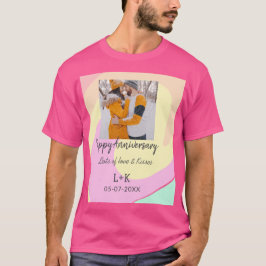 Modern boho lycklig-årsdagen lägger till namn-datu t shirt