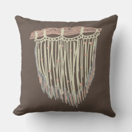 Modern Boho Makramé Doodle Vägghängning Kudde