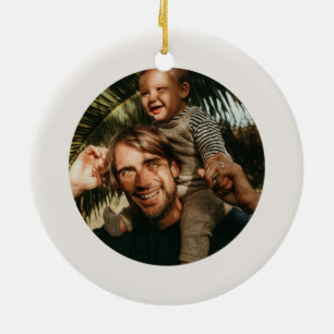 Modern Boho med fotopilen Namn Julgransprydnad Keramik