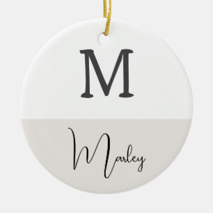 Modern Boho med Namn-jul Julgransprydnad Keramik