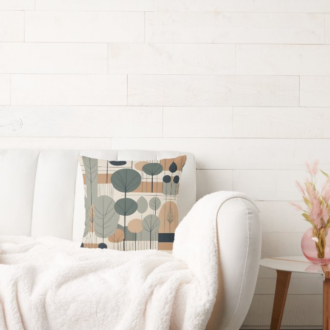 Modern Boho med träd Kudde (Soffa)