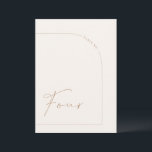 Modern Boho Minimal Arch Bord 4 Bordsnummer<br><div class="desc">Designad att samordna med för "Arches Minimalist" bröllopsinbjudan. Om du vill ändra information klickar du på Information. Om du vill flytta texten eller ändra storlek, teckensnitt eller färg klickar du på Redigera med Design Verktyg. Visa samlingslänken på den här sidan om du vill se alla matchande objekt i den här...</div>