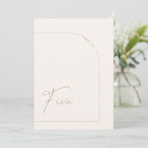 Modern Boho Minimal Arch Bord 5 Bordsnummer