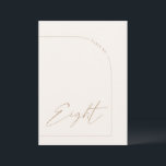 Modern Boho Minimal Arch Bord åtta Bordsnummer<br><div class="desc">Designad att samordna med för "Arches Minimalist" bröllopsinbjudan. Om du vill ändra information klickar du på Information. Om du vill flytta texten eller ändra storlek, teckensnitt eller färg klickar du på Redigera med Design Verktyg. Visa samlingslänken på den här sidan om du vill se alla matchande objekt i den här...</div>
