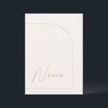 Modern Boho Minimal Arch Bord Nine Bordsnummer<br><div class="desc">Designad att samordna med för "Arches Minimalist" bröllopsinbjudan. Om du vill ändra information klickar du på Information. Om du vill flytta texten eller ändra storlek, teckensnitt eller färg klickar du på Redigera med Design Verktyg. Visa samlingslänken på den här sidan om du vill se alla matchande objekt i den här...</div>