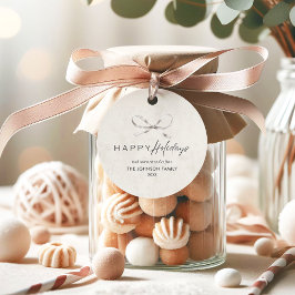 Modern Boho Minimal Bow Glad helg jul Gåvor Etiketter