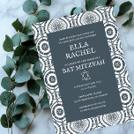 Modern Boho Mönster Anpassningsbar B'nai Fladdermu Inbjudningar<br><div class="desc">Perfekt-kort för att tillkännage en pub mitzvah, bat mitzvah eller annan judisk firande! Hand skapade konst åt dig! FULLT ANPASSADE! Klicka på "Anpassa" ovan om du vill redigera texten. Klicka på "Redigera med verktyg" om du vill justera typsnitt, färg och placeringar och ta bort baksidans design om du vill. Du...</div>