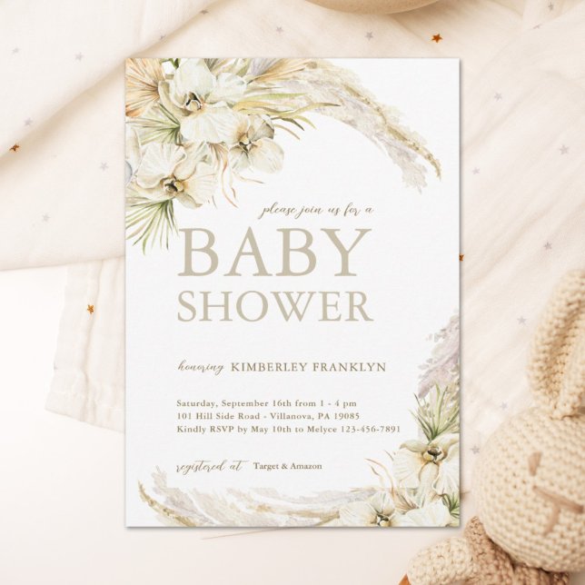 Modern Boho Neutral Baby Shower Inbjudningar (Skapare uppladdad)