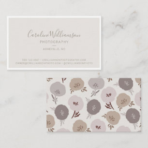 Modern Boho Neutralts Botanical Simple Trendig Visitkort