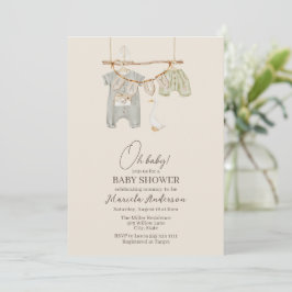 Modern Boho Nursery Mobile Baby Shower-inbjudan Inbjudningar