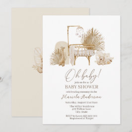 Modern Boho Nursery Mobile Baby Shower-inbjudan Inbjudningar