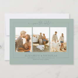 Modern Boho Ocean Glas | 3 Foto Spara Datum Datumet