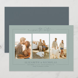 Modern Boho Ocean Glas | 3 Foto Spara Datum Datumet
