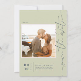 Modern Boho Ocean Glas | Foto Spara Datum Datumet
