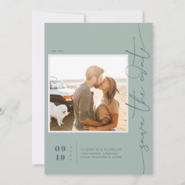 Modern Boho Ocean Glas | Foto Spara Datum Datumet