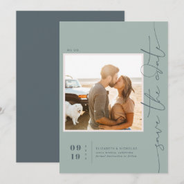 Modern Boho Ocean Glas | Foto Spara Datum Datumet