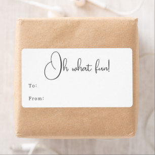 Modern Boho Oh What Roligt Rectangular Gift Fraktsedel