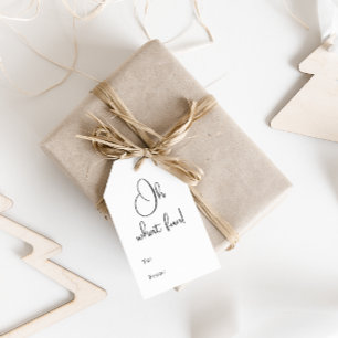 Modern Boho Oh What Roligt to and from Presentetikett