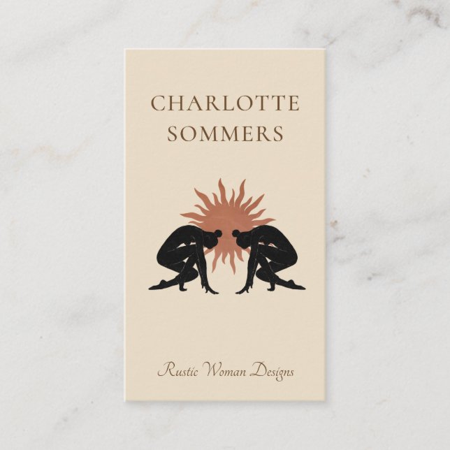 Modern Boho Online Boutique Visitkort (Framsida)