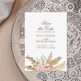 Modern Boho Pampasgräs Minimal Spara datum Datumet