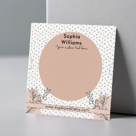 Modern Boho Pastel Bracelet jewelry Visning Card Fyrkantigt Visitkort
