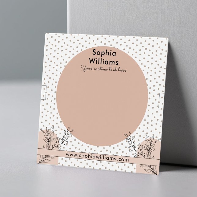Modern Boho Pastel Bracelet jewelry Visning Card Fyrkantigt Visitkort (Skapare uppladdad)