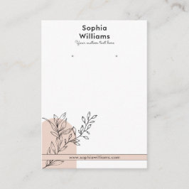 Modern Boho Pastel Earring Jewelry Visning Card