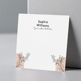 Modern Boho Pastel Necklace & Earring Visning Card Fyrkantigt Visitkort