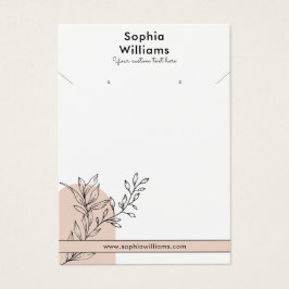 Modern Boho Pastel Necklace & Earring Visning Card Visitkort