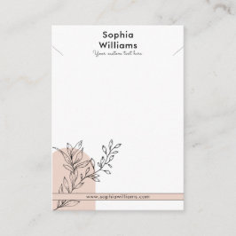 Modern Boho Pastel Necklace Jewelry Visning Card