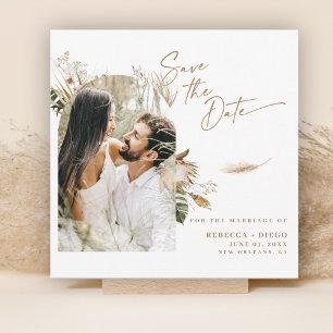 Modern Boho Photo Save Date