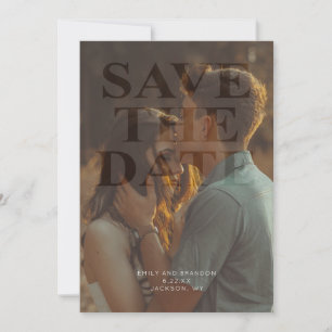 Modern Boho Photo Save Date Inbjudningar
