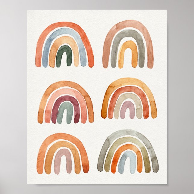 Modern Boho Rainbow Collection Poster (Framsidan)