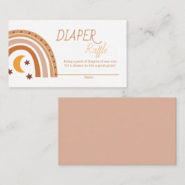 Modern Boho Rainbow Diaper Raffle Tilläggskort