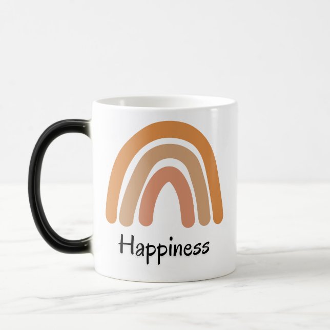 Modern boho rainbow lycklig typografi magisk mugg (Vänster)