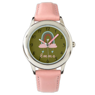 Modern Boho Rainbow med Personlig Namn Armbandsur