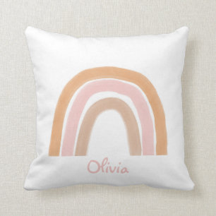 Modern Boho Rainbow Namn Dekorativ kudde