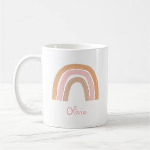 Modern Boho Rainbow Namn Mugg