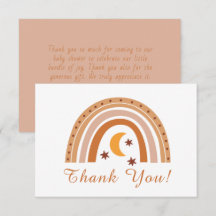 Modern Boho Rainbow Tackkort Card