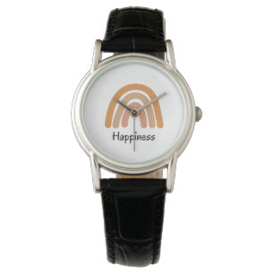 Modern boho rainbow typografi armbandsur