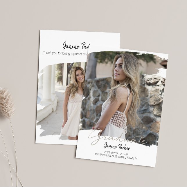 Modern Boho Ram lägger till ditt foto Studenten Meddelande (Skapare uppladdad)