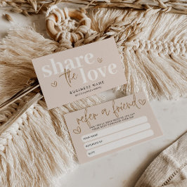 Modern Boho Refer A Friend Discount Coupon Card Rabattkort