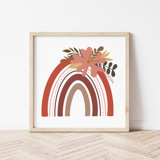 Modern Boho Regnbåge Barnkammar Konst Poster (Skapare uppladdad)