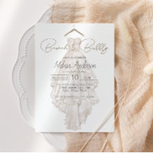 Modern Boho Rosa Elegant Blommig Bröllopsbrunch