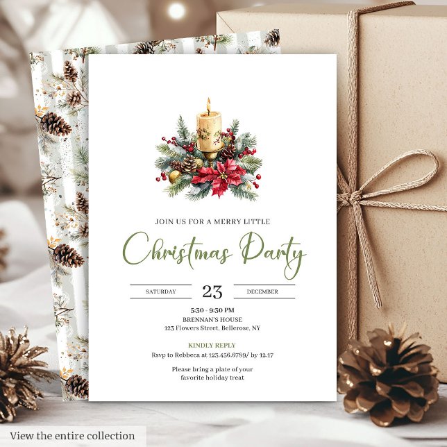 Modern Boho Rustic Earthy Holiday Party Invitation Inbjudningar (Modern Boho Rustic Earthy Holiday Party Invitation)
