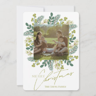 Modern Boho Sage Grönt Eucalyptus Wandeans Julkort