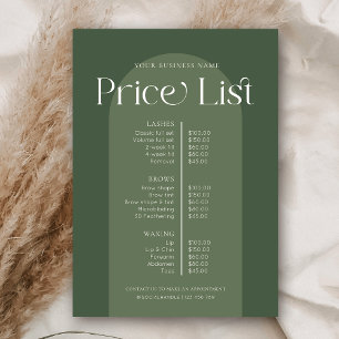 Modern Boho Sage Grönt Hair Nagel Salon Pris List