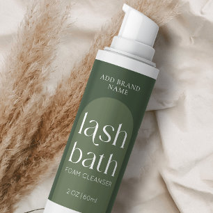 Modern Boho Sage Grönt Lash Bath Cleanser Wrapper Rektangulärt Klistermärke