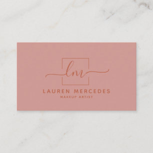 Modern Boho Script Logotyp Business Appointation C Tidsbeställning Kort